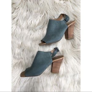 Franco Sarto Leather Block Heels